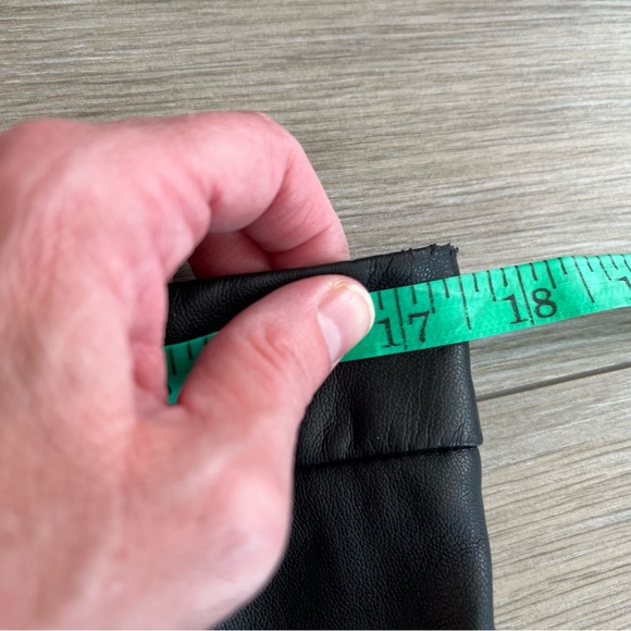 ZARA Black Faux Leather Pencil Skirt, Vegan, XL - Picture 9 of 12